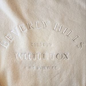 White fox Beverly Hills Oversized  Crewneck Sweater